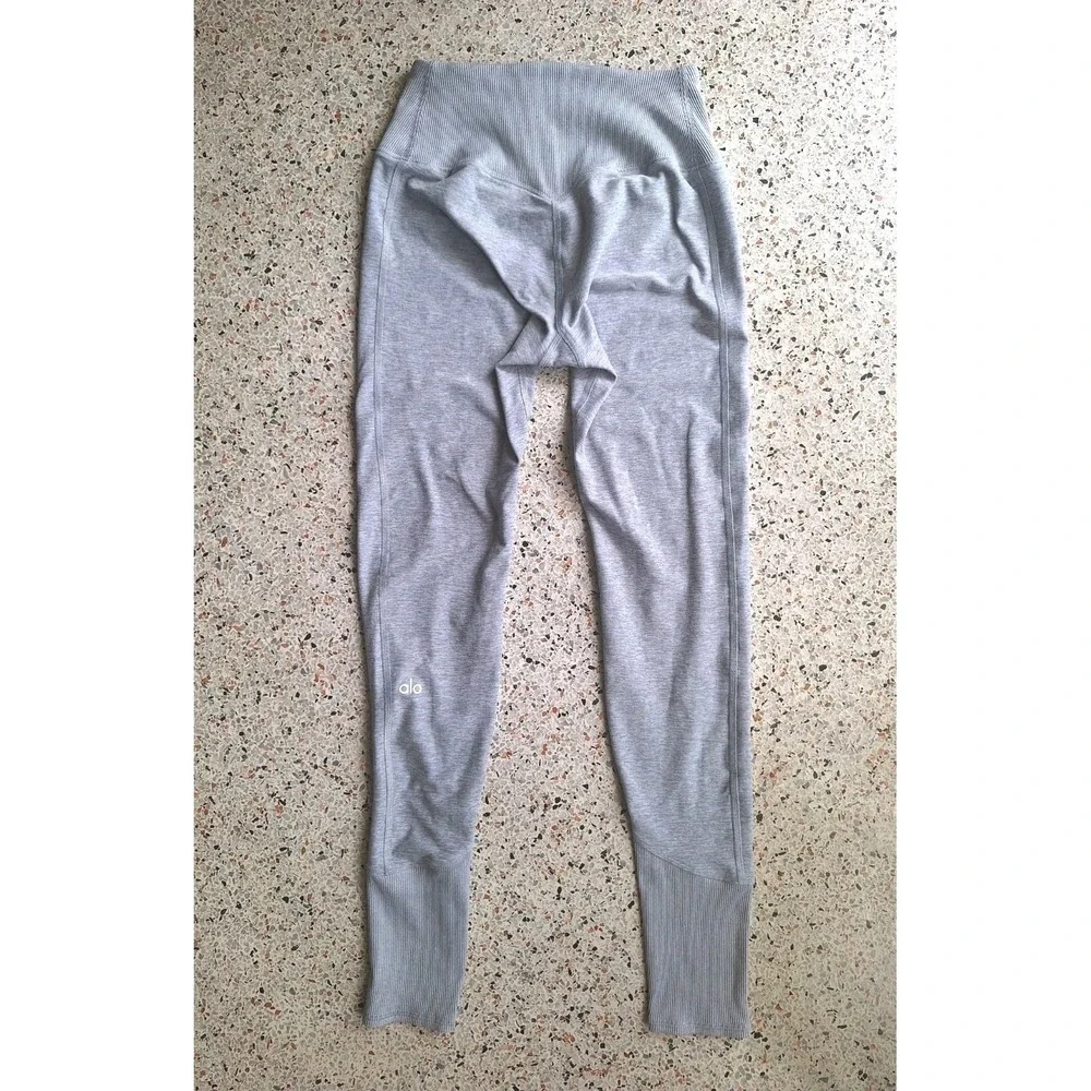 Alo Yoga Alosoft High Waist Lounge Leggings Ribbed Waist